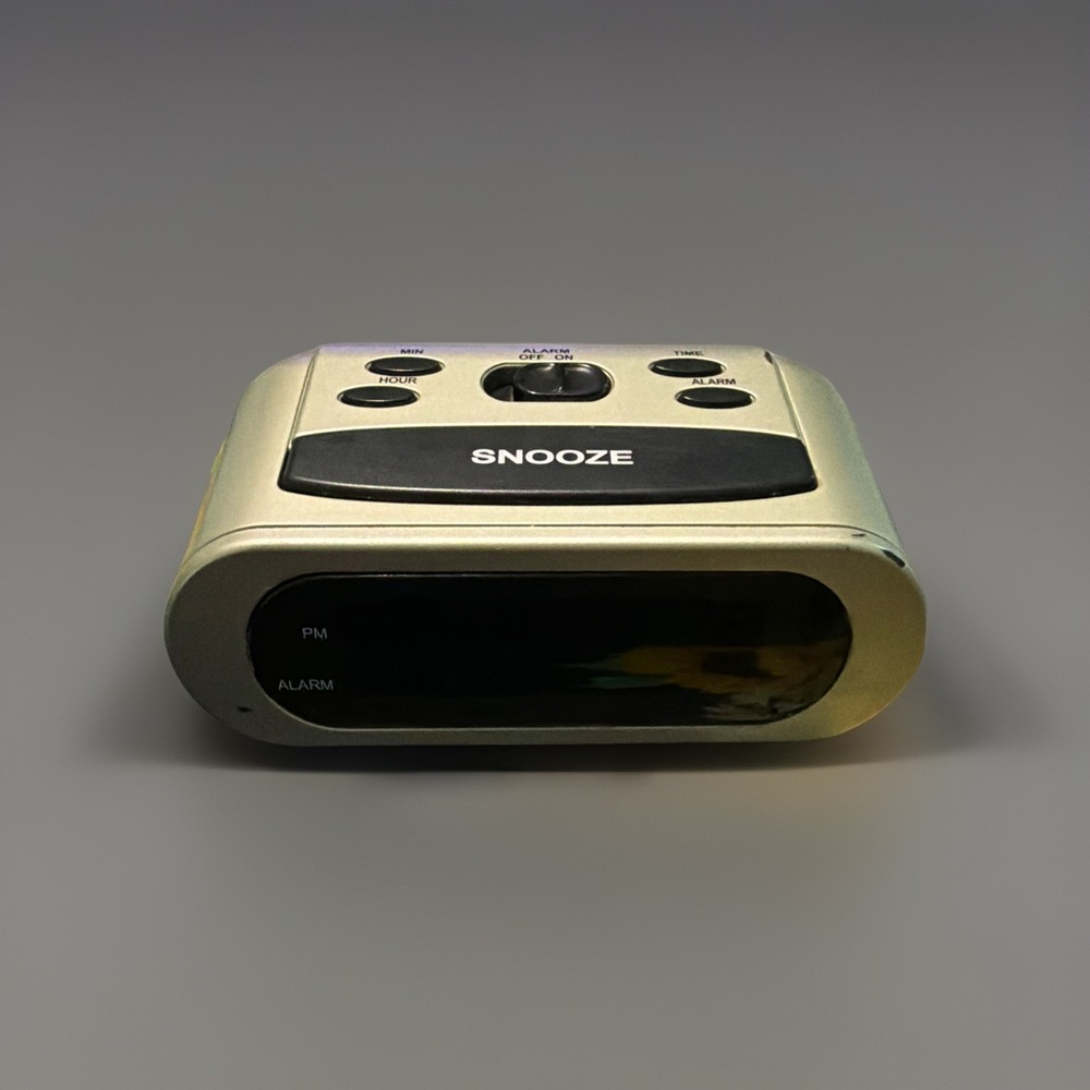 Vtg Advance Digital Alarm Clock‎ Model 3038 Gold Tested Works Wired